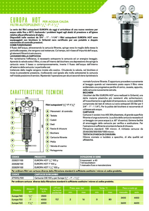FILTRO AUTOPULENTE EUROPA HOT - immagine 3